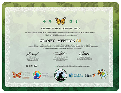Certificat de reconnaissance