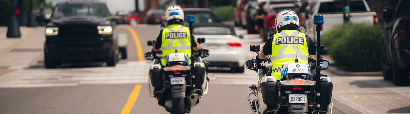Sécurité routière, policiers à moto