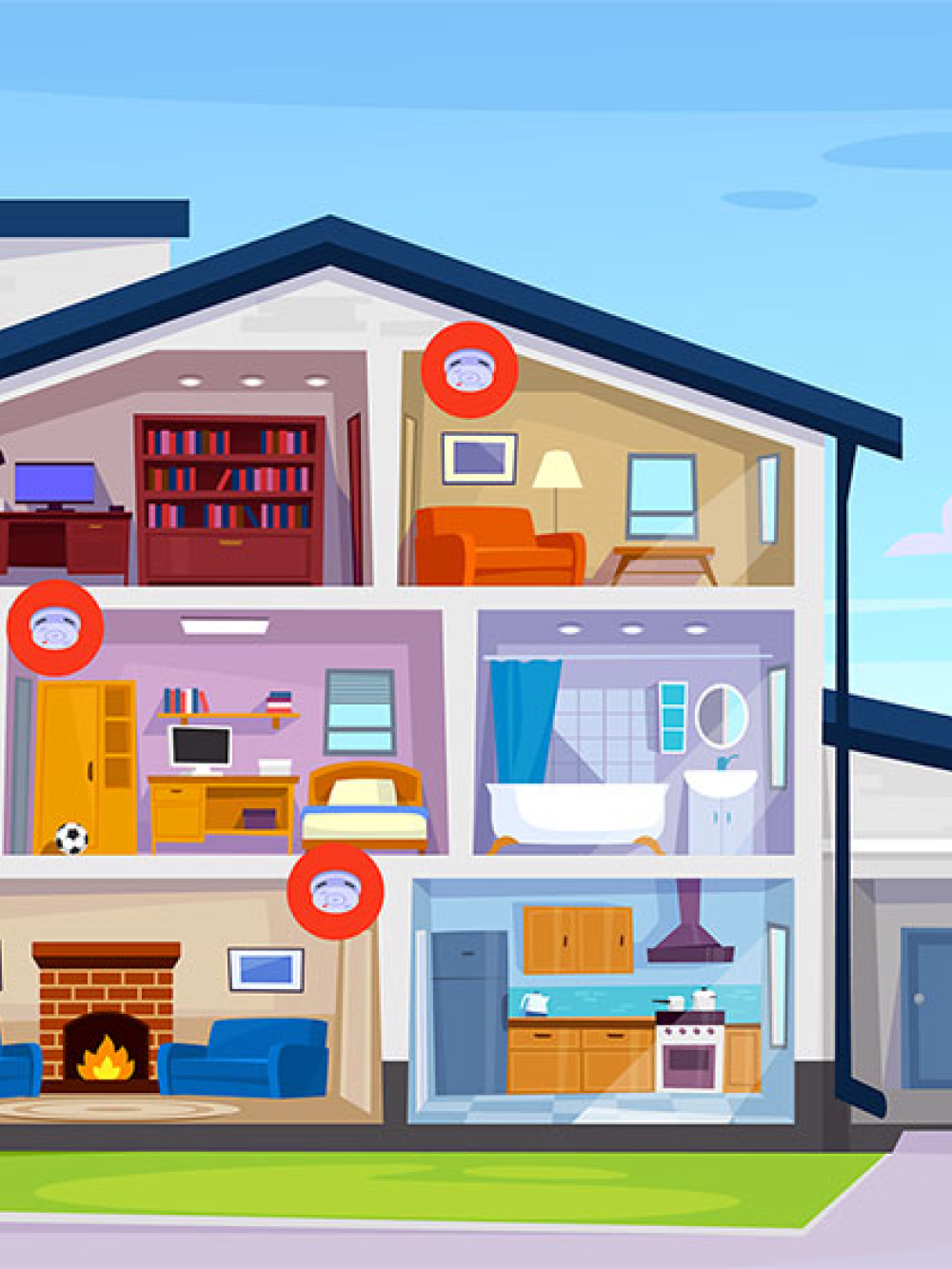 Maison, jeux, pompier d'un jour
